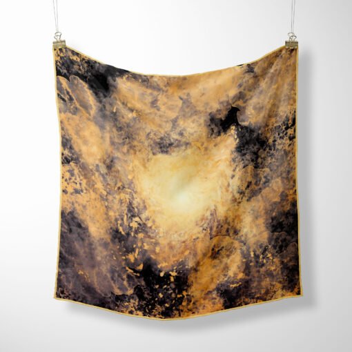 Asterism Storm Silk Twill Scarf Hanged