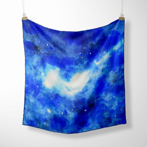 Celestial Dance Silk Twill Scarf Made in Italy