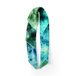 Artistic silk scarf inspired by depth, water, and light – Cosminha