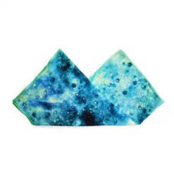 Hand-rolled hem detail from Cosmic Reef silk scarf