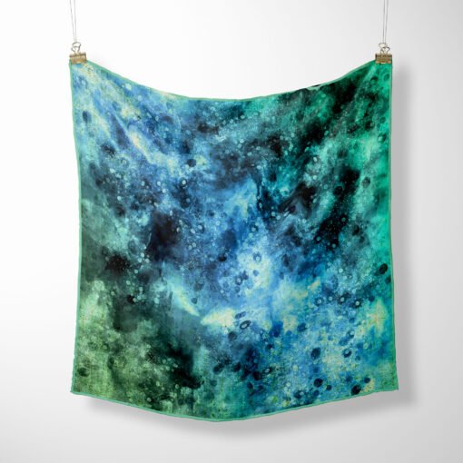 Cosmic Reef Silk Twill Scarf 90cm x 90cm