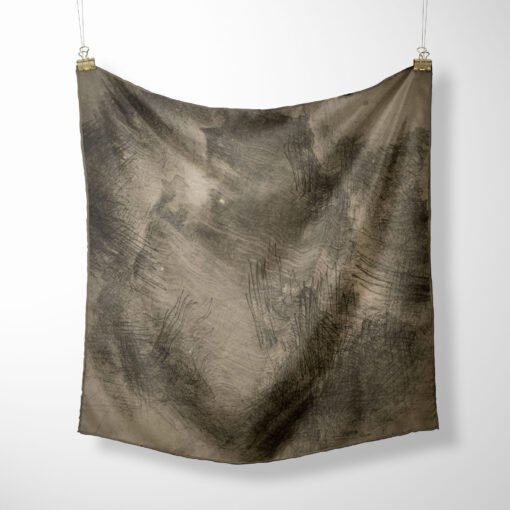 Cosmic Sketch Silk Scarf Hanged