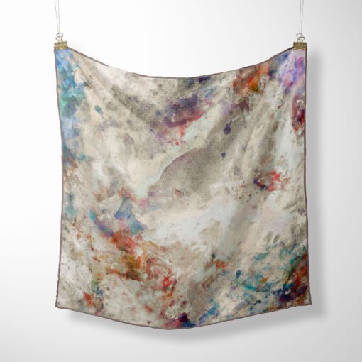 Cygnus Veil Limited Edition Silk Twill Scarf Hanged