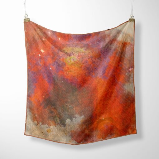 Gas and Dust Silk Twill Scarf Hand Rolled Hems