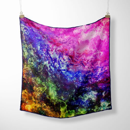 Intergalactic Spectrum Solk Twill Scarf Hanged