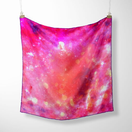 Majestic Spiral Silk Twill Scarf Hanged