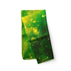 Modern emerald silk twill scarf from Cosminha Art & Soul Collection