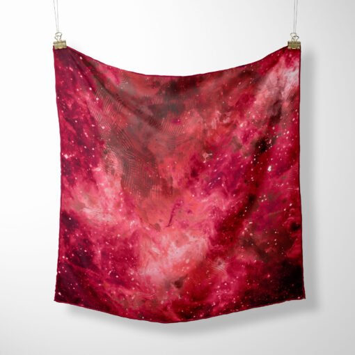 Tapestry Of Star Birth Silk Twill Scarf Hanged