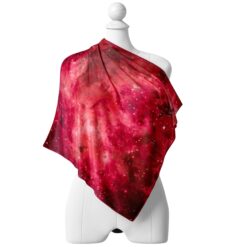 Luxury red silk scarf by Cosminha handcrafted in Italy