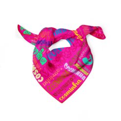 Bold fuchsia and yellow silk scarf for women by Cosminha