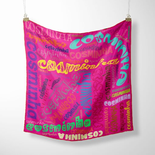 My Name Is Silk Twill Scarf Hanged