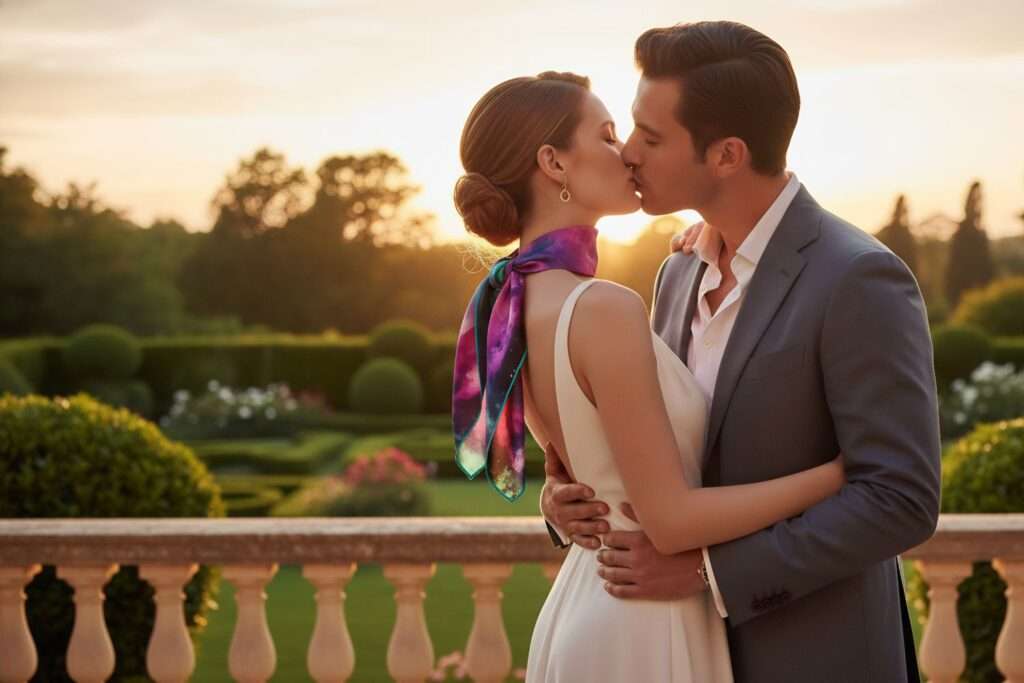 Kissing in a Relationship Cosminha Luxury Silk Scarves