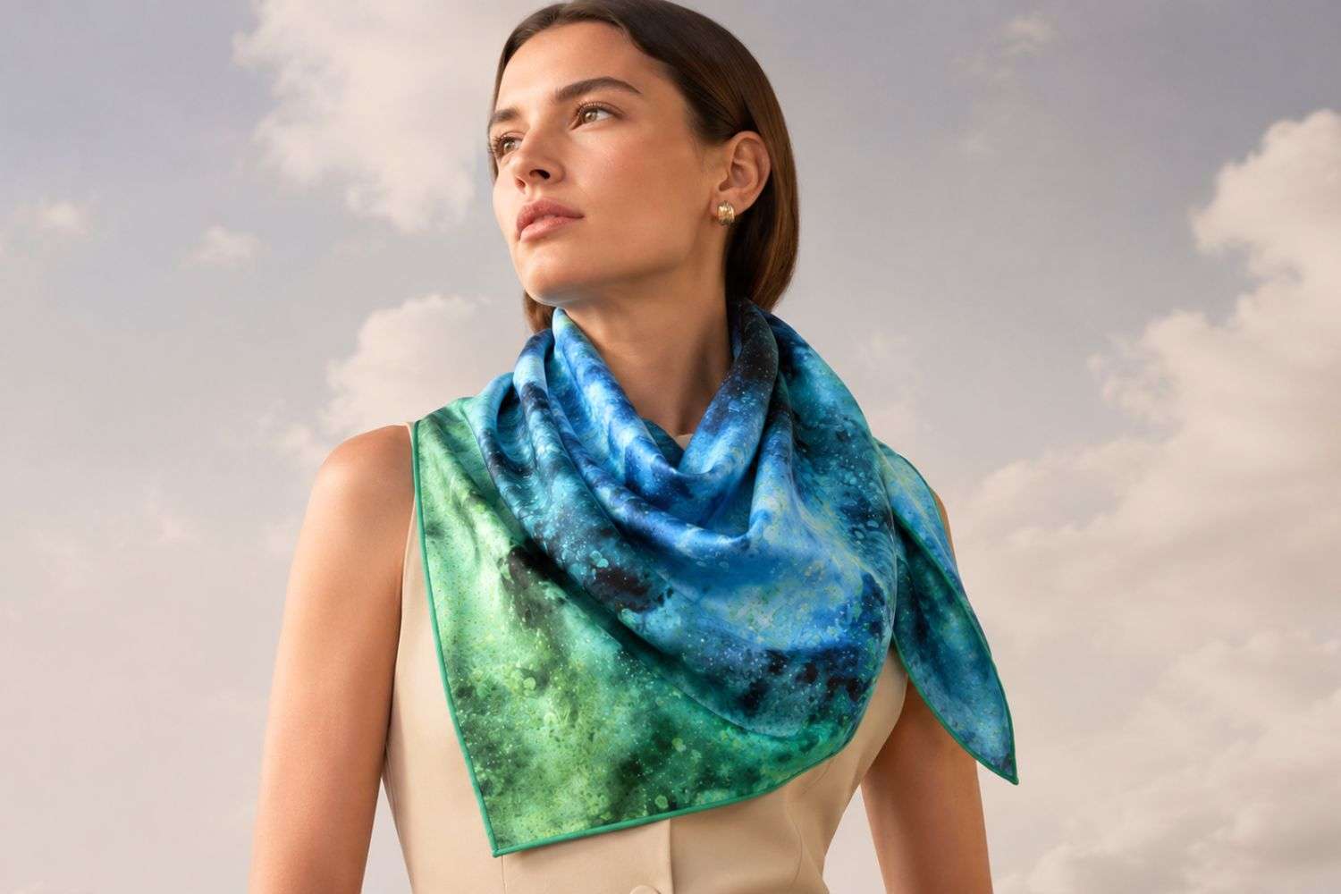Cosmic Reef Cosminha Artisan Luxury Silk Scarves