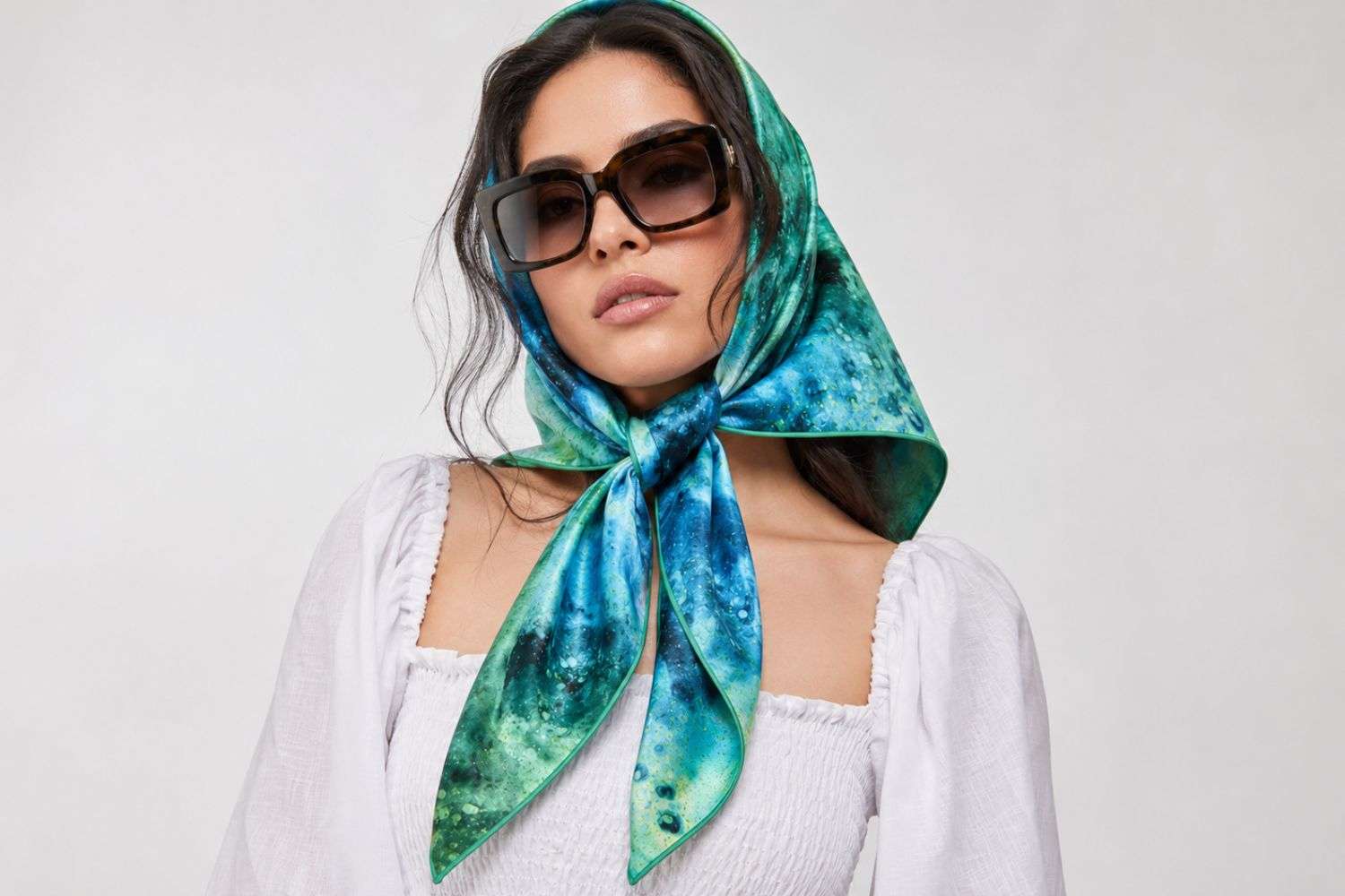 Cosmic Reef Silk Scarf Cosminha Luxury Silk Scarves Made in Italy