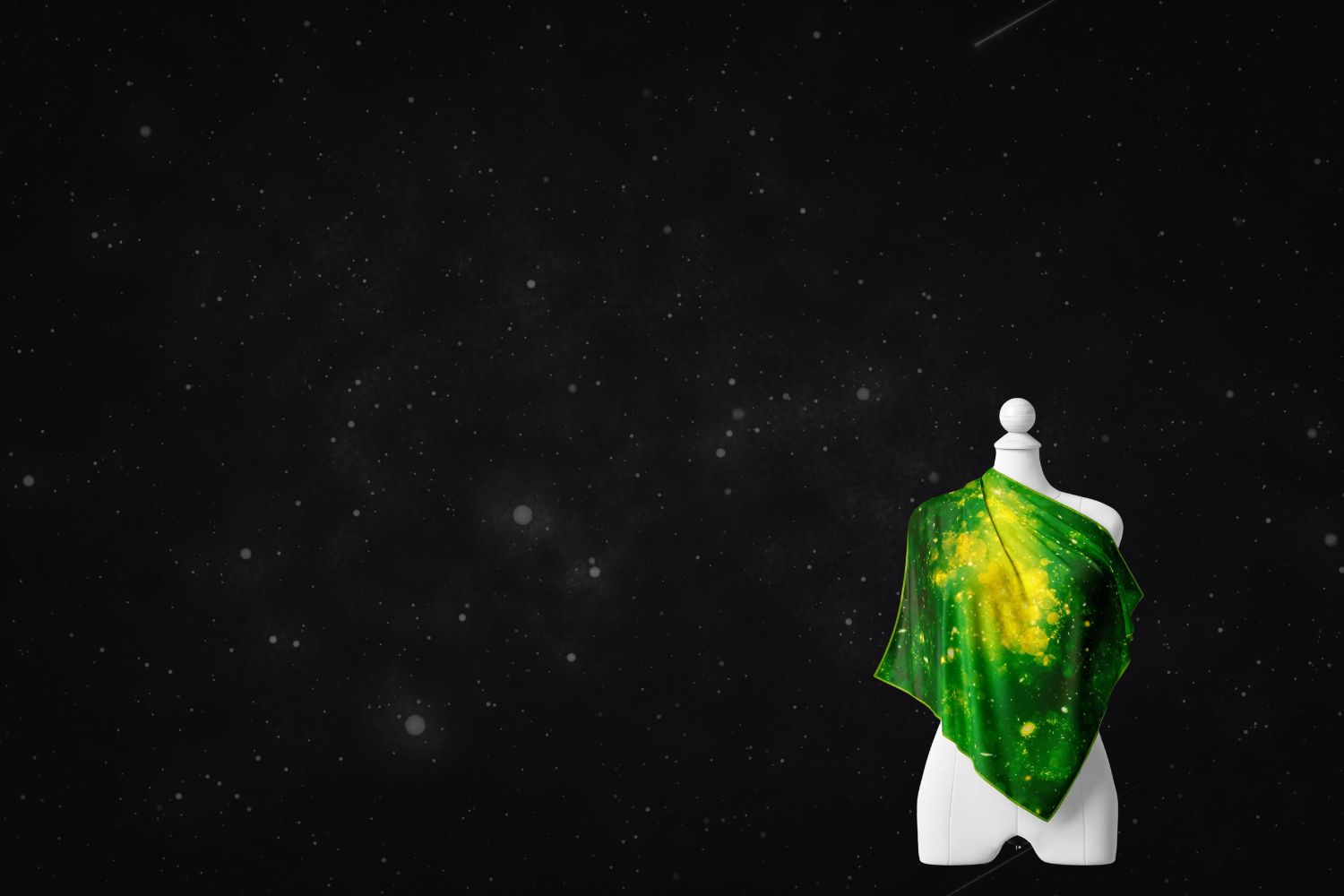 Cosminha Luxury Silk Scarves Product Page Video Space Jungle Silk Scarf