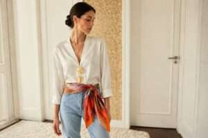 Casual Outfit for Women Who Don't Want to Try Too Hard Cosminha Luxury Silk Scarves