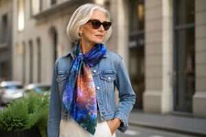 How to Dress Well at 60 When You've Stopped Trying to Be Seen Cosminha Luxury Silk Scarves