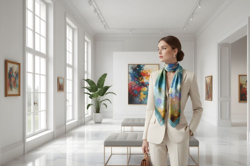 What It Means to Patronize Art as a Woman Cosminha Luxury Silk Scarves